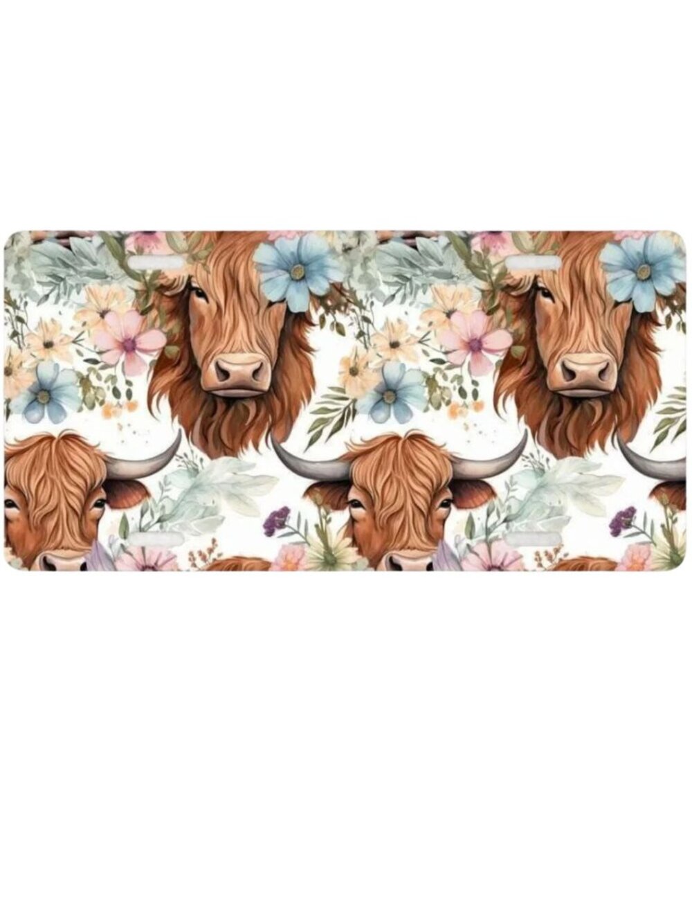 Highland Cow Car Tag Custom Vehicle License Plate